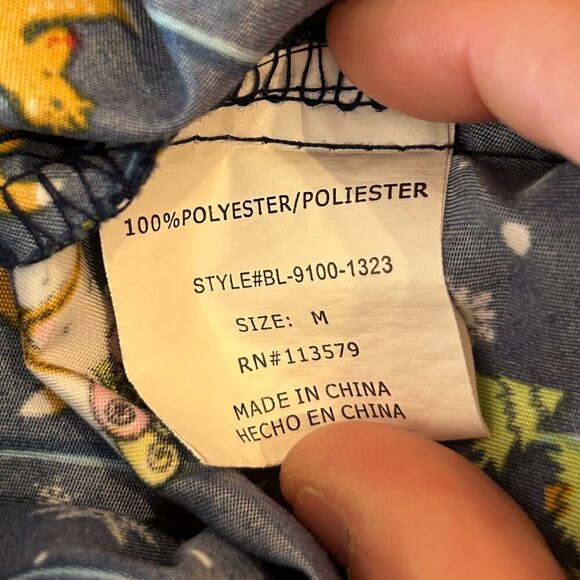 Serene Women's Christmas Santa Holiday Print Scrub Top Women's Size Medium in pr - Picture 8 of 9